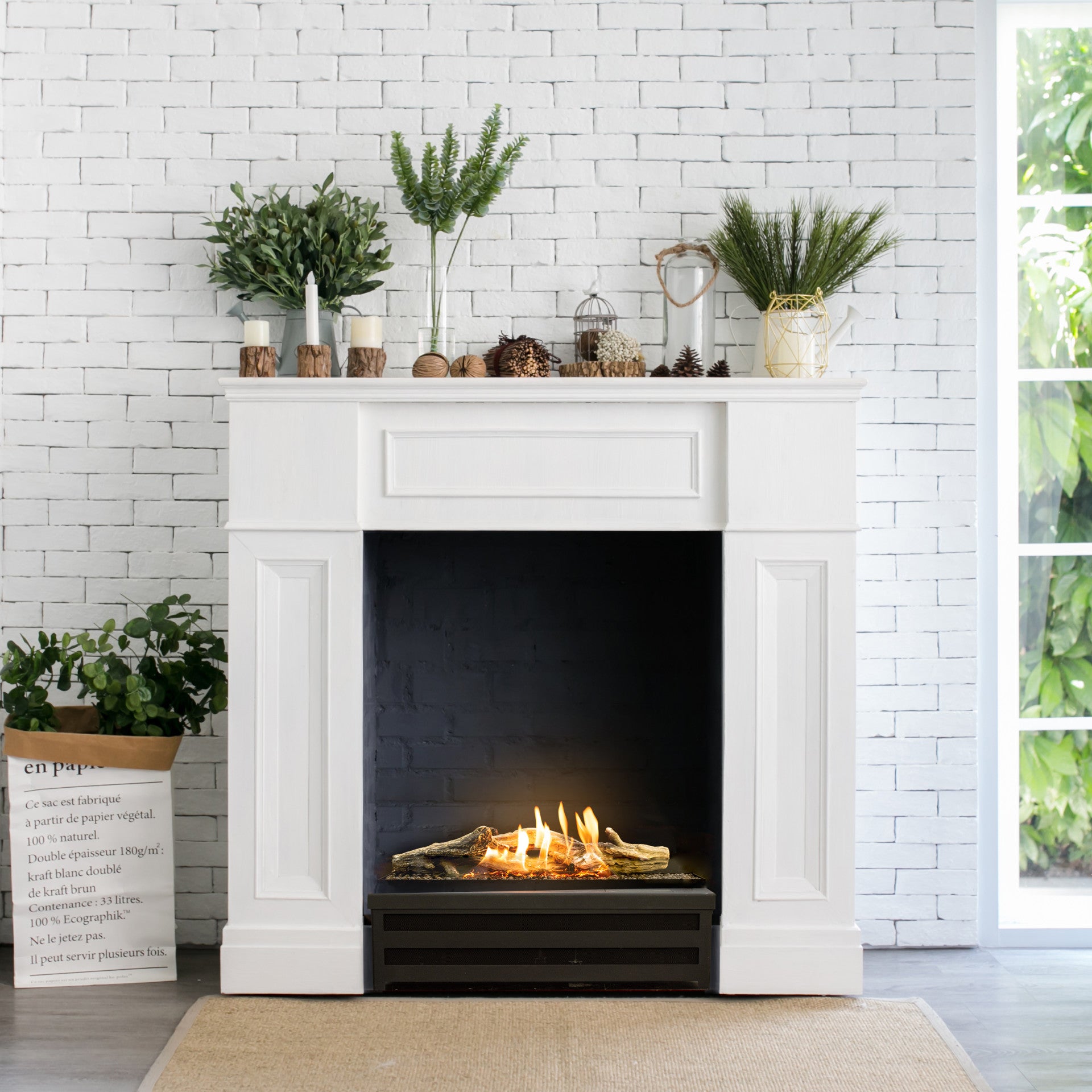 BASKET FIRE LOGS