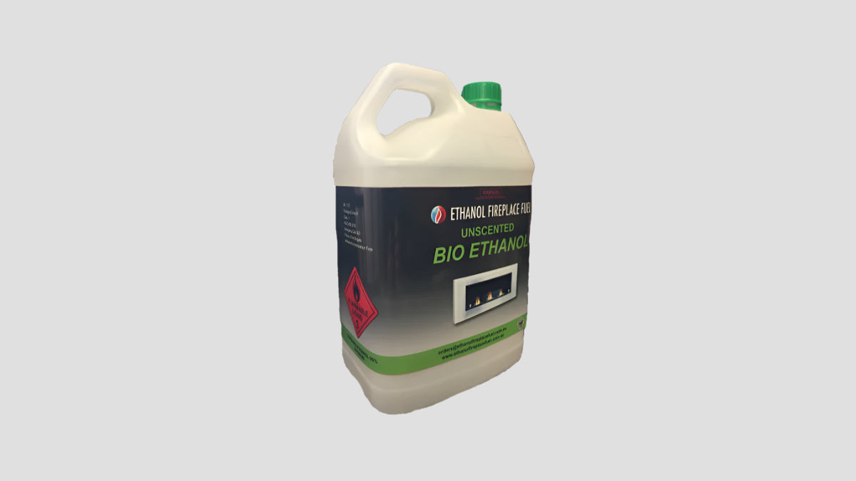 Bio ethanol container on a gray background