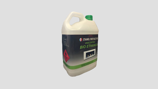 Bio ethanol container on a gray background
