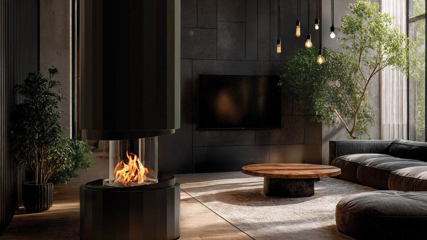 PILLAR SUSPENDED FIREPLACE