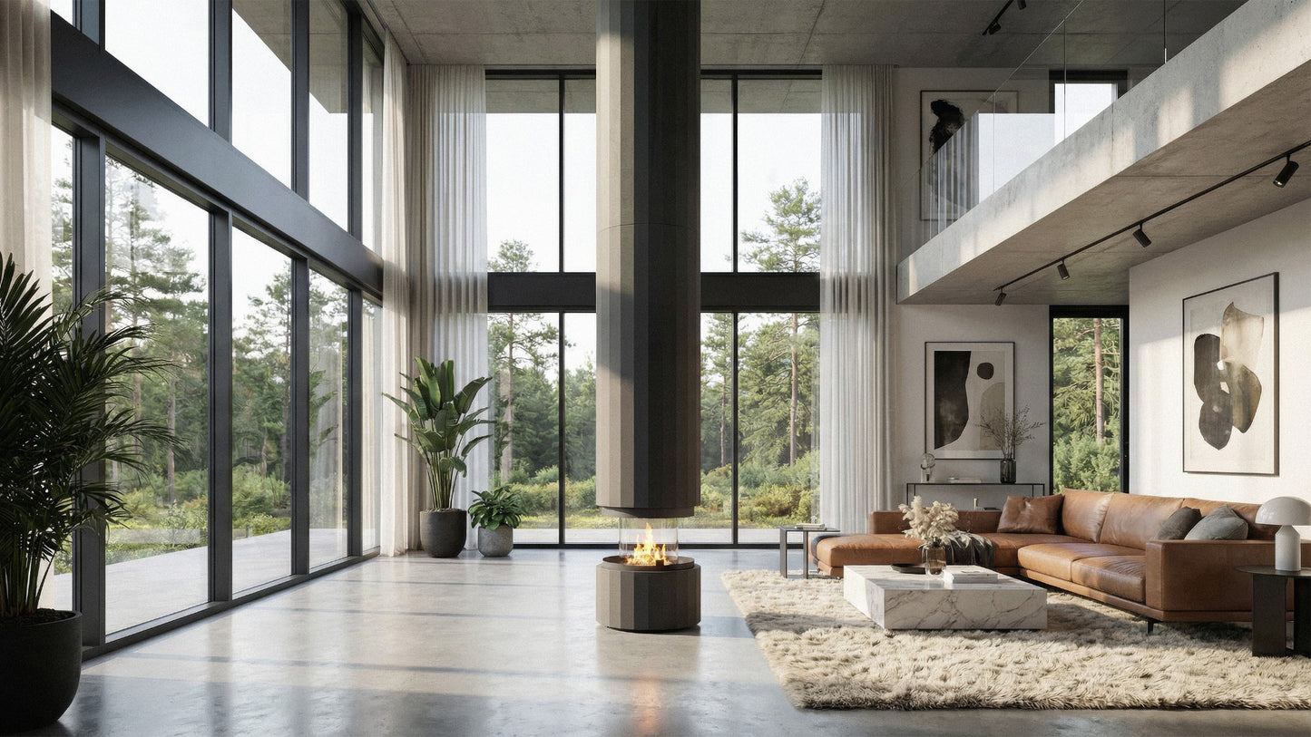 PILLAR SUSPENDED FIREPLACE