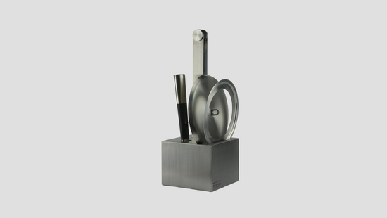 stainless steel accessory holder with fire tools