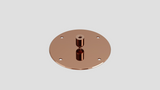 copper angled ceiling bracket for cocoon aeris