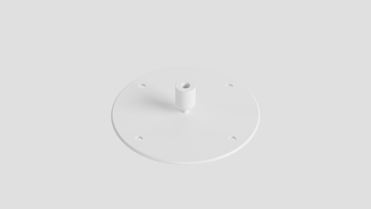 white angled ceiling bracket for cocoon aeris