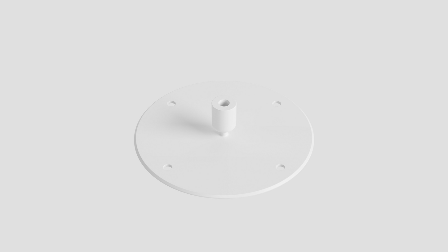 white angled ceiling bracket for cocoon aeris