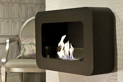 New Zealand Bioethanol Fireplace Shop - Black Modern Wallmounted Biofire
