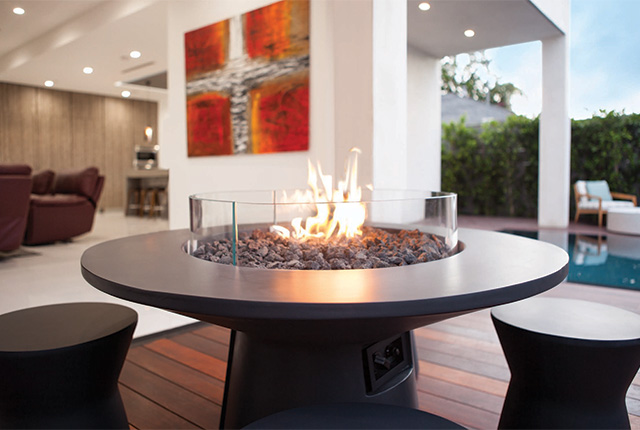 Naked Flame Biofuel Fireplaces NZ - Brown Jordan - Round Fire Table With Chairs