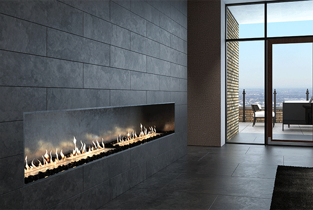 Naked Flame Biofuel Fireplaces NZ - Icon Fires - Built-in Shelf