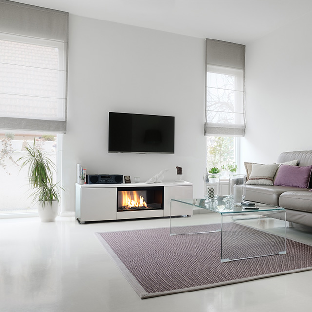 Fireplace Design Inspiration - White Modern TV Cabinet
