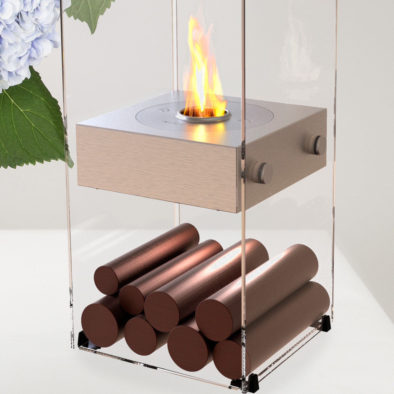 Bioethanol Fireplace Auckland - Accessories EcoSmart Decorative Steel Logs