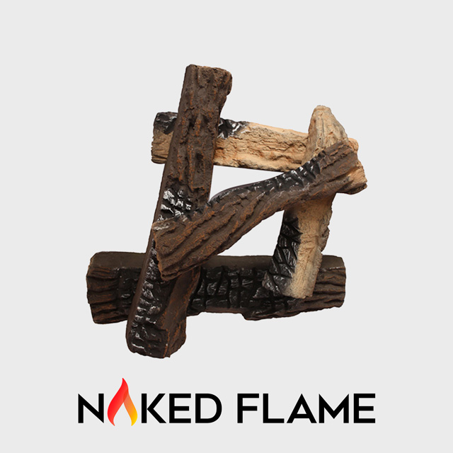 NZ Bioethanol Naked Flame - 5 Piece Pine Decorative Fireplace Log Set
