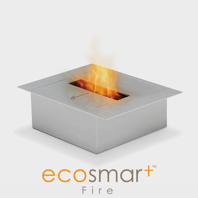 NZ Bioethanol Naked Flame - Low Square Fireplace Burner