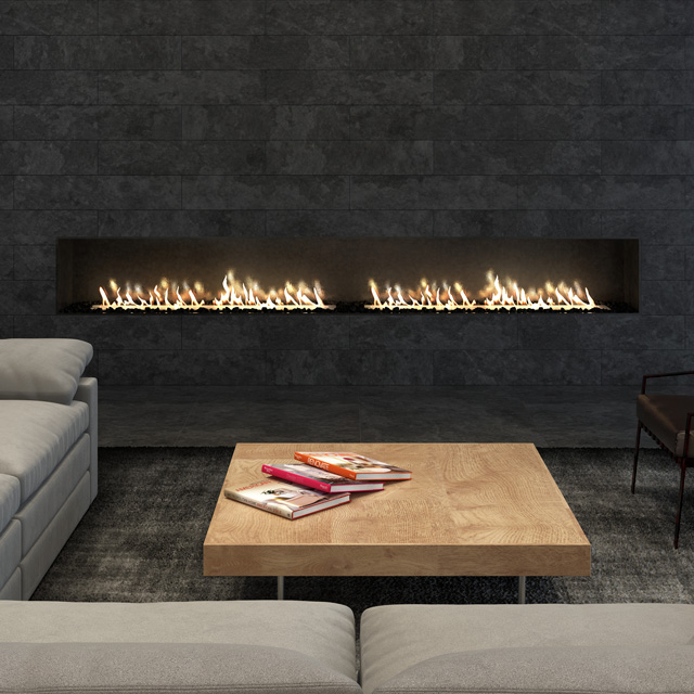 Bioethanol Fireplace Auckland - Burner Inserts Icon Fires Slimline 1400