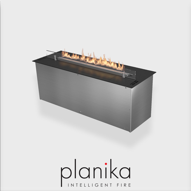 NZ Bioethanol Naked Flame - Stainless Steel XL Smart Automatic Fireplace Burner Insert Baseplate