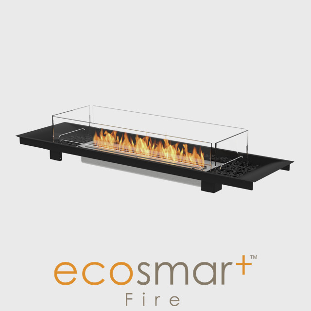 Biofuel Fireplaces NZ - Fire Pit EcoSmart Linear Curved 65