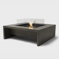 Natural with Black Burner & Square Glass Screen