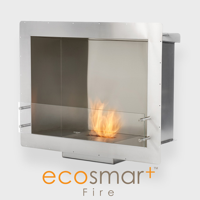 NZ Bioethanol Naked Flame - Steel Built-in Single Sided Rectangle Fireplace Firebox