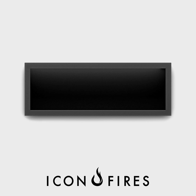 NZ Bioethanol Naked Flame - Black Linear Fireplace Firebox