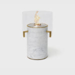 Marble White with Stainless Steel Burner