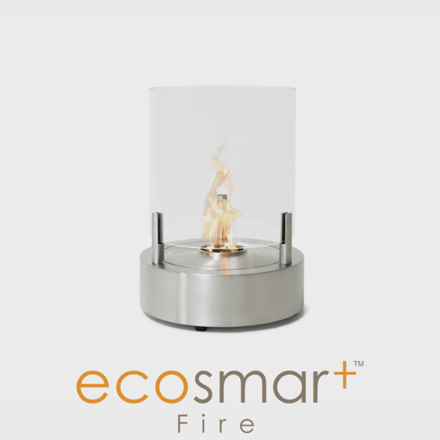 NZ Bioethanol Naked Flame - Tealight-style Stainless Steel Freestanding Fireplace
