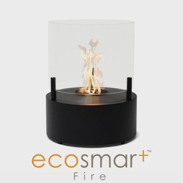 NZ Bioethanol Naked Flame - Tealight-style Black Freestanding Fireplace