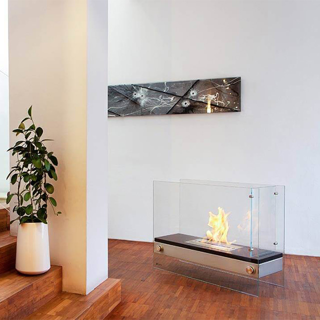 Bioethanol Fireplace Auckland - Free Standing Vauni Divider