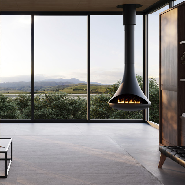 Bioethanol Fireplace Auckland - Suspended Naked Flame Silo