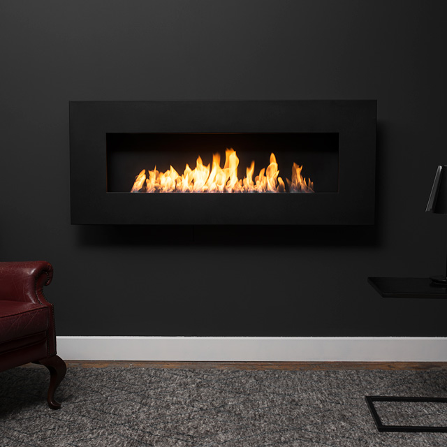 Bioethanol Fireplace Auckland - Wall Mounted Icon Fires Nero 1150