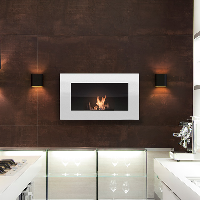 Bioethanol Fireplace Auckland - Wall Mounted Vauni Edge